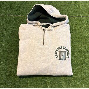 Vintage Kent State Golden Flashes sweatshirt mens XL gray 1/4 zip hoodie y2k RK